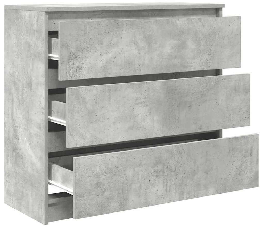 Aparador 80x35x76 cm derivados de madeira cinzento cimento