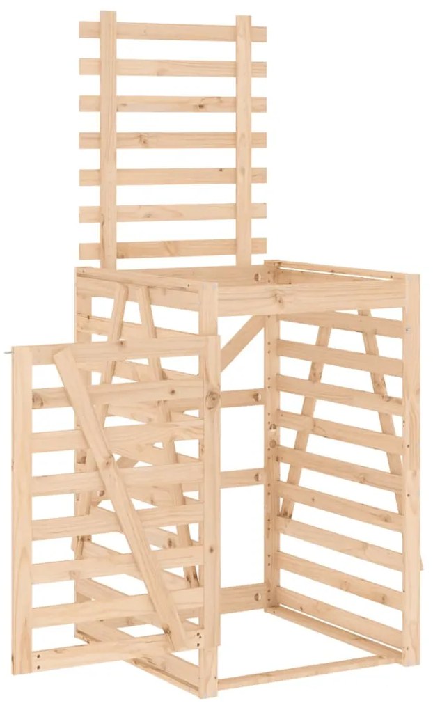 Abrigo para caixote do lixo 84x90x128,5 cm pinho maciço