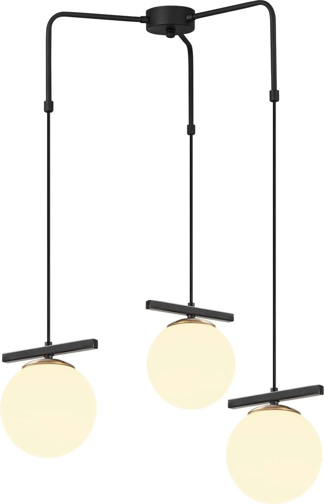 Candeeiro de Teto Uzum – Branco/Preto – 57 x 57 cm