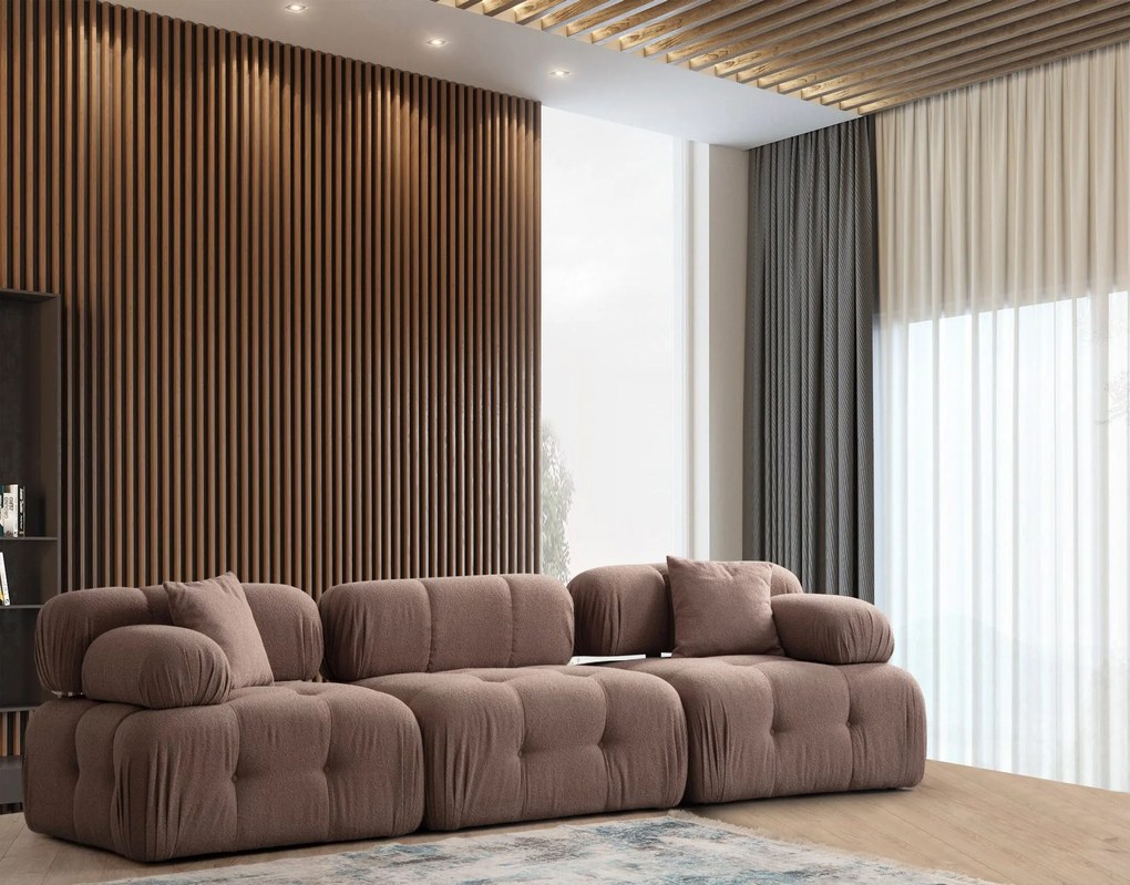 Sofá 3 Lugares Doblo – Cappuccino – 300x100x80 cm