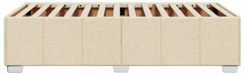 Estrutura de cama sem colchão 90x190 cm tecido creme