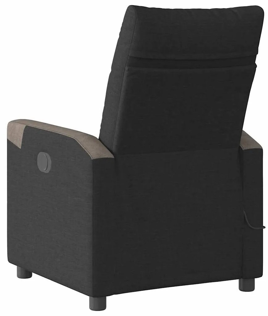 Poltrona reclinável de massagens elétrica tecido preto