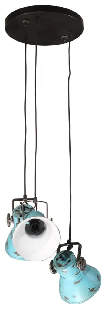 Candeeiro suspenso 25 W 30x30x100 cm E27 azul desgastado