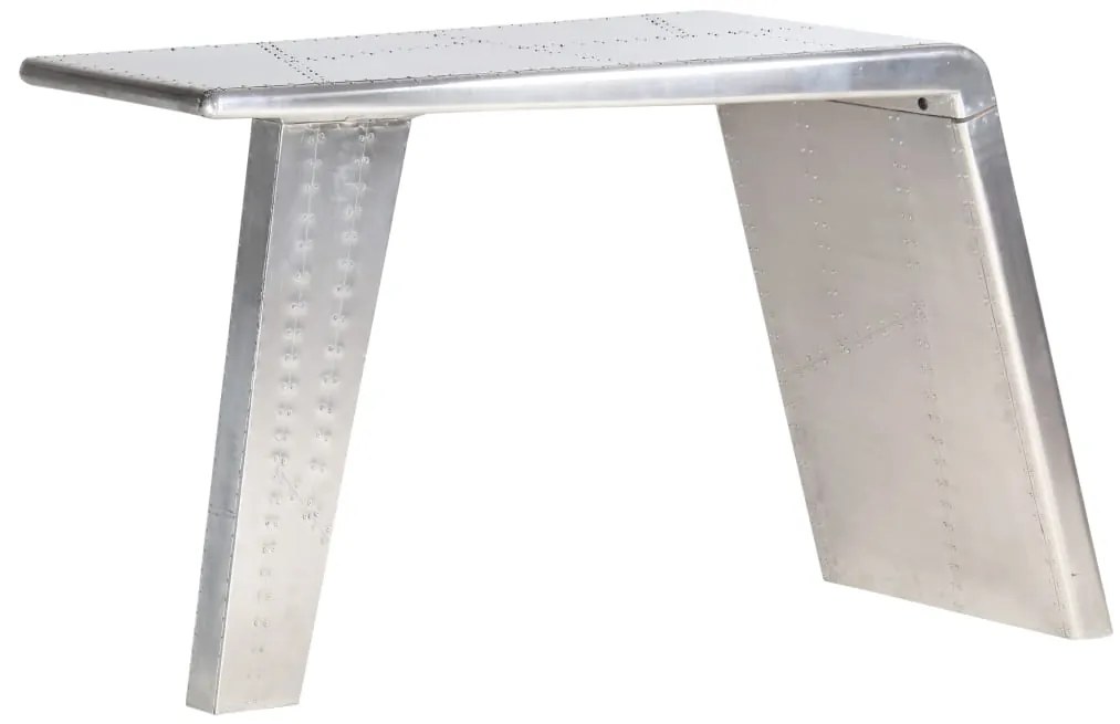Secretária aviador 112x50x76 cm metal prateado