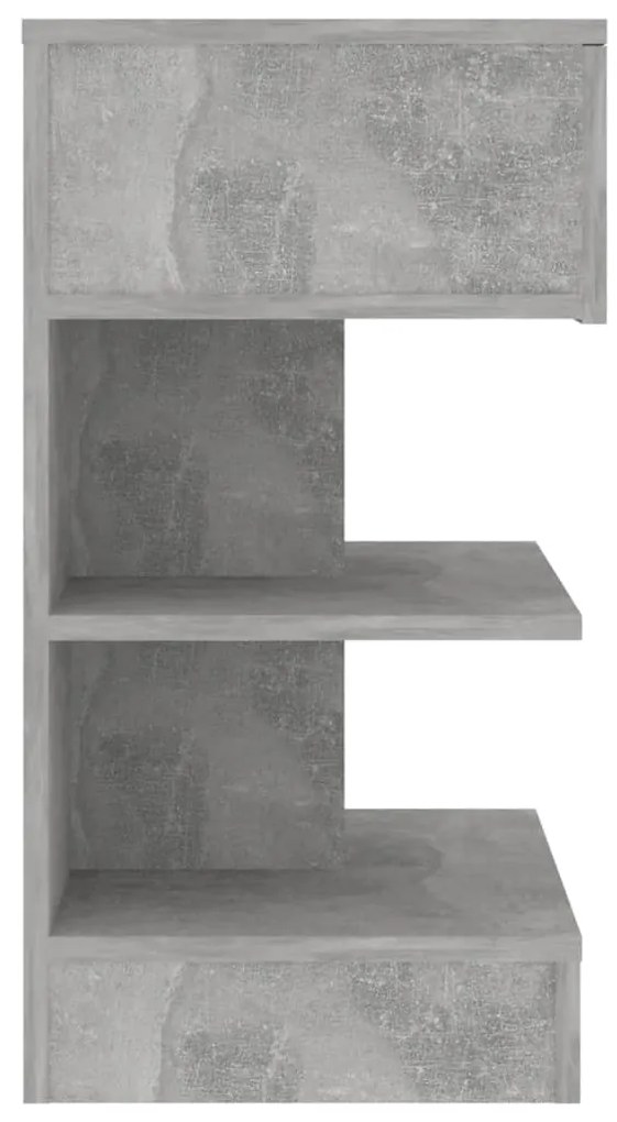 Mesas de cabeceira 2 pcs 40x35x65 cm cinzento cimento