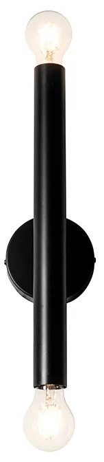 Aplique Art Deco preto 2 luzes - Tubi Art Deco