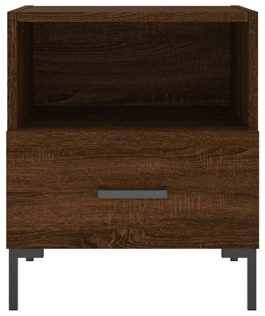 Mesa de cabeceira 2 pcs derivados de madeira carvalho castanho