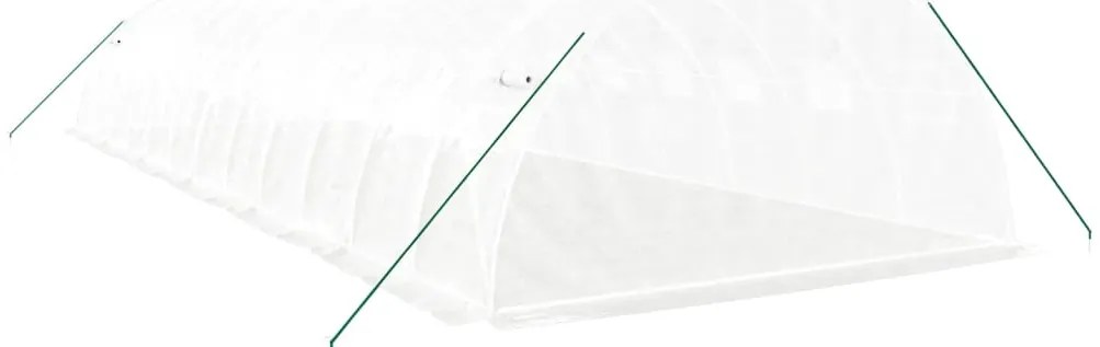 Estufa com estrutura de aço 48 m² 12x4x2 m branco