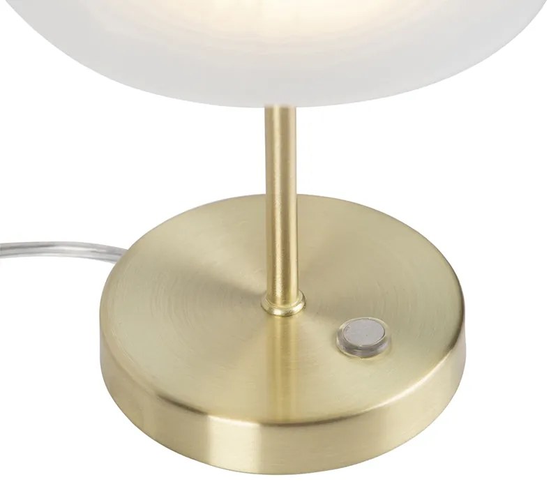 Candeeiro de mesa design regulável em ouro, incluindo LED - Joya Moderno