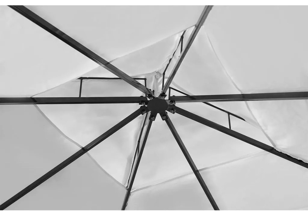 Gazebo com telhado 3 x 4 m branco creme
