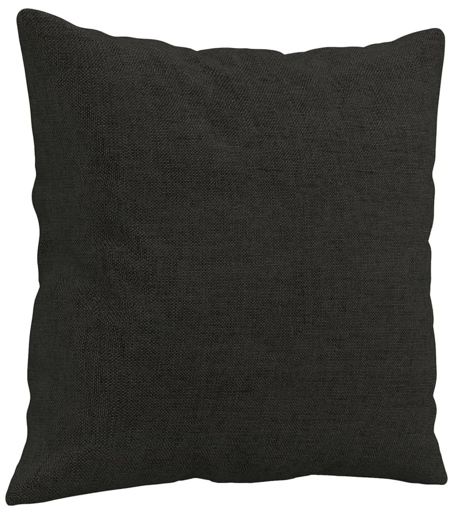 4 pcs conjunto de sofás com almofadas tecido preto