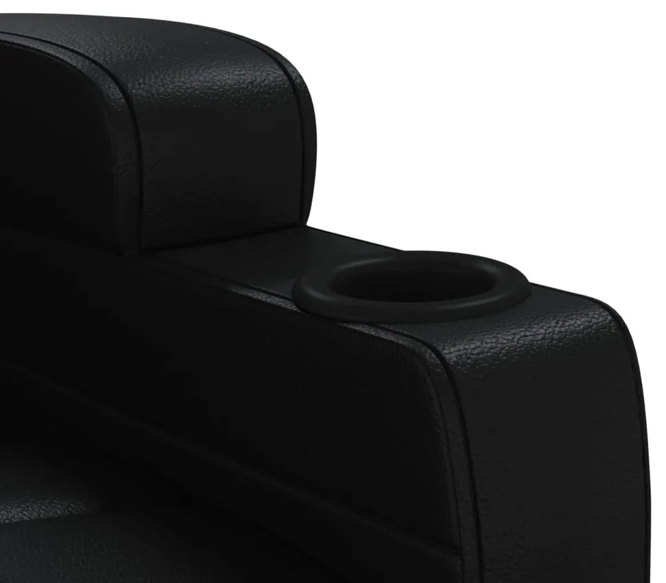 Poltrona de massagens couro artificial preto