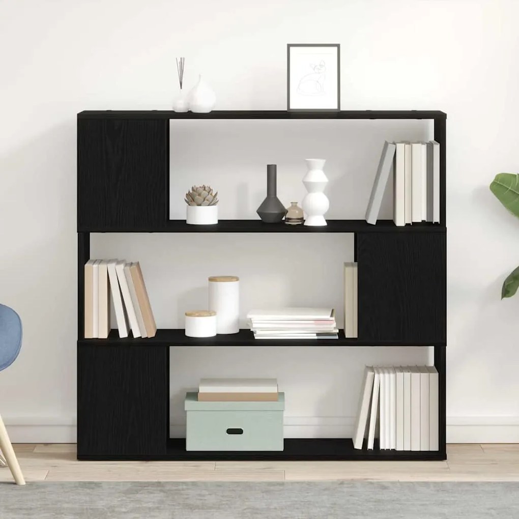 vidaXL Conjunto de móvel de TV Carvalho Preto 100 x 24 x 94 cm