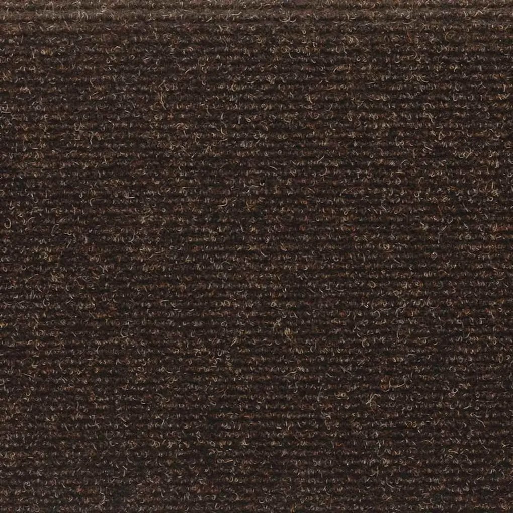 Tapetes de escada autoadesivos 30 pcs 65x21x4 cm castanho