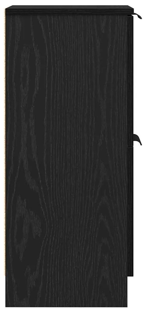 Buffets 2 pcs em Carvalho Preto, 30x30x70 cm, Feito de Madeira Derivad