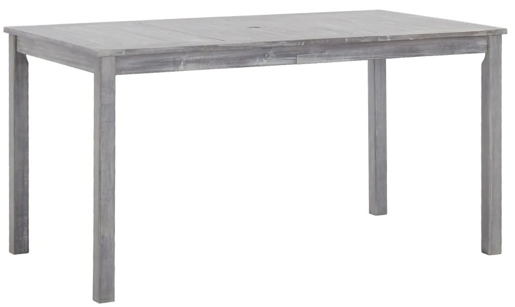 5 pcs conjunto de jantar para exterior acácia maciça cinzento