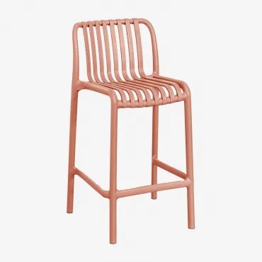 Pack De 2 Bancos Altos Empilháveis Em Polipropileno Wendell Terracota & ↑65 Cm - Sklum