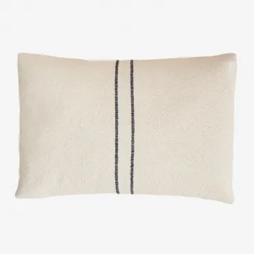 Coussin Rectangulaire 40x60 Cm En Coton Louisa Branco - Azul-marinho - Sklum