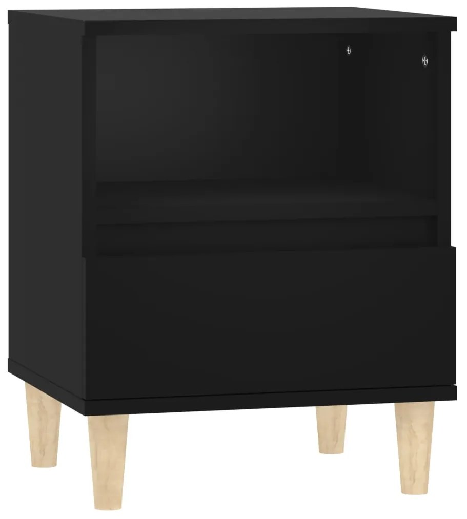 Mesas de cabeceira 2 pcs 40x35x50 cm preto