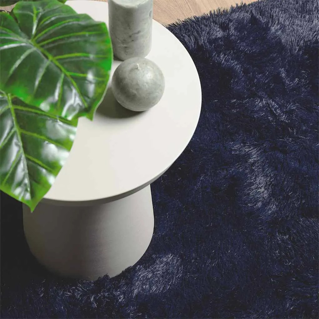 Tapete shaggy de pelo alto NAVARRA 240x340 cm azul-marinho