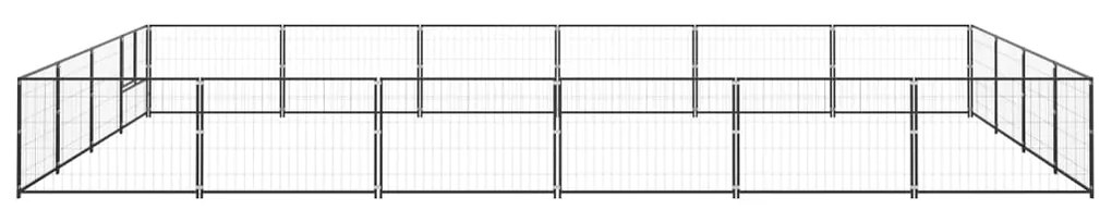 Canil para cães 24 m² aço preto