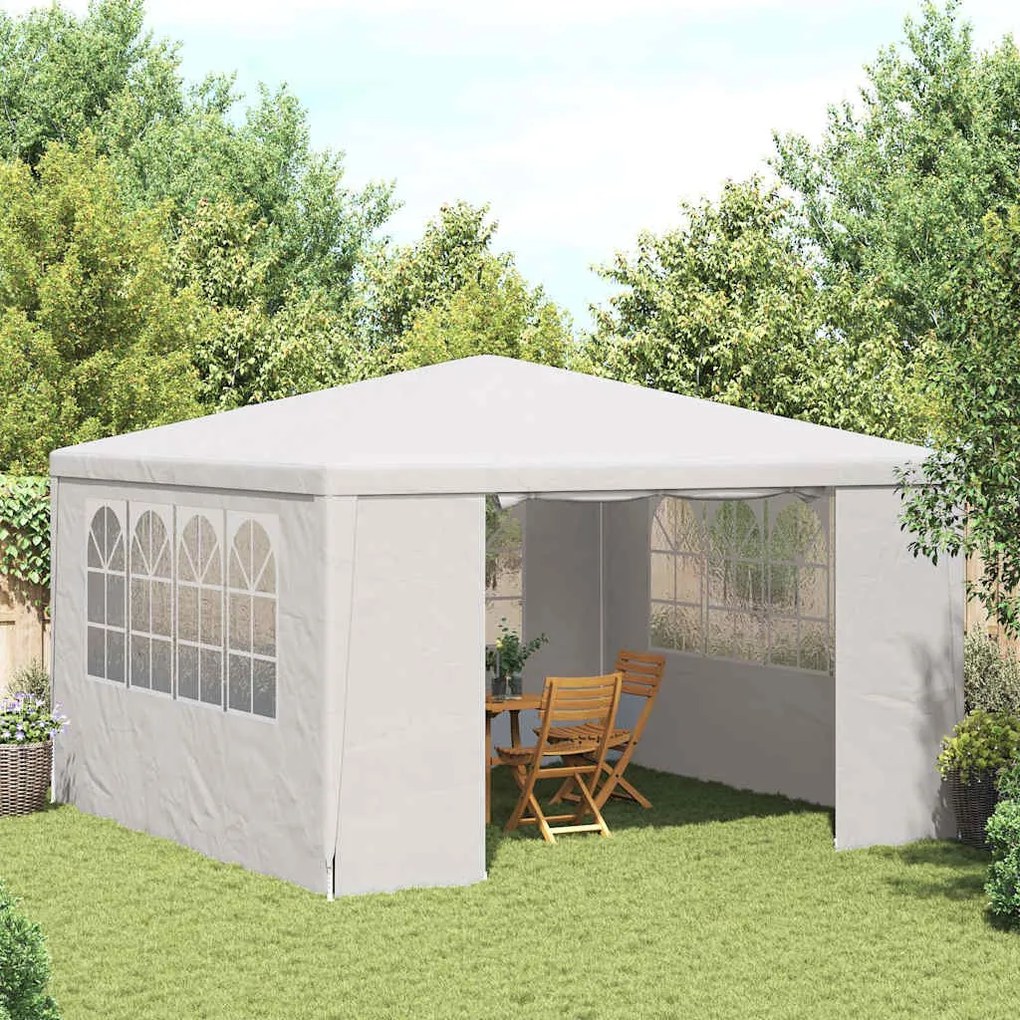 vidaXL Tenda festas profissional + paredes laterais 4x4m 90g/m² branco