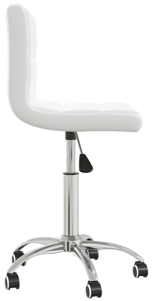 Cadeira de escritório giratória couro artificial branco