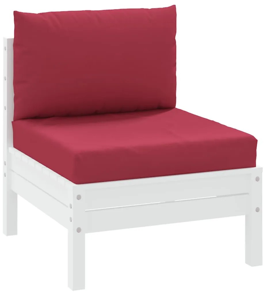 Almofadões p/ móveis paletes 2 pcs tecido oxford vermelho tinto