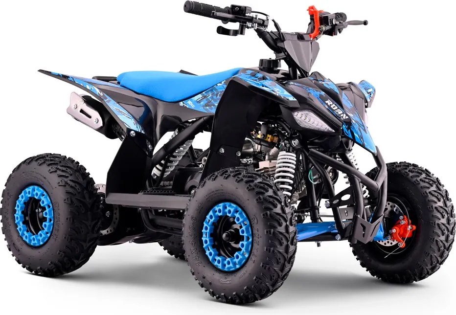 Mini moto 4 gasolina para crianças de gasolina 110cc Roan Ratte R6 R-N-1,C/ marcha-atrás e limitador velocidade Azul