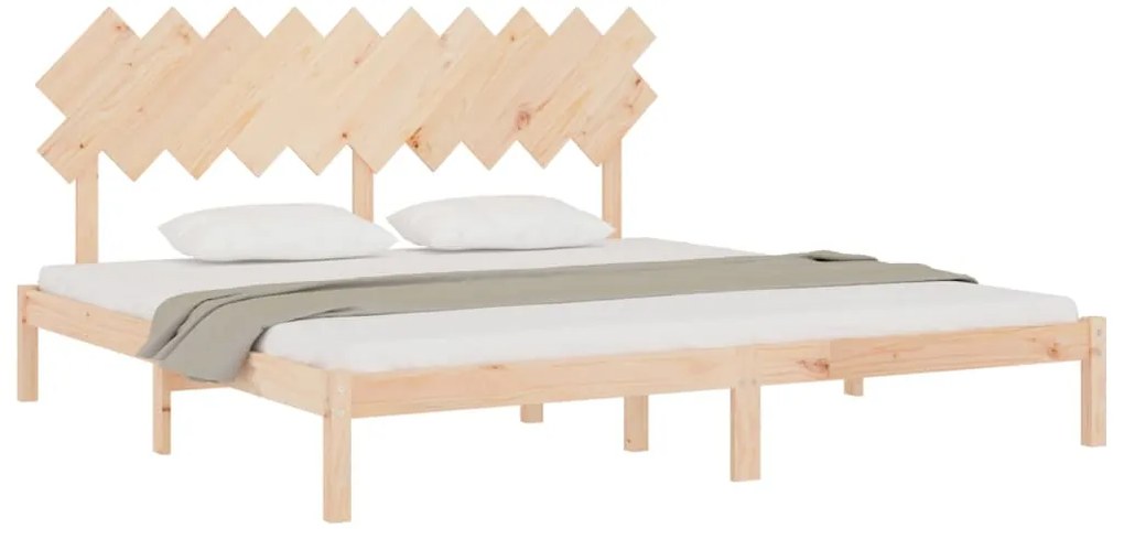 Estrutura de cama 200x200 cm madeira maciça