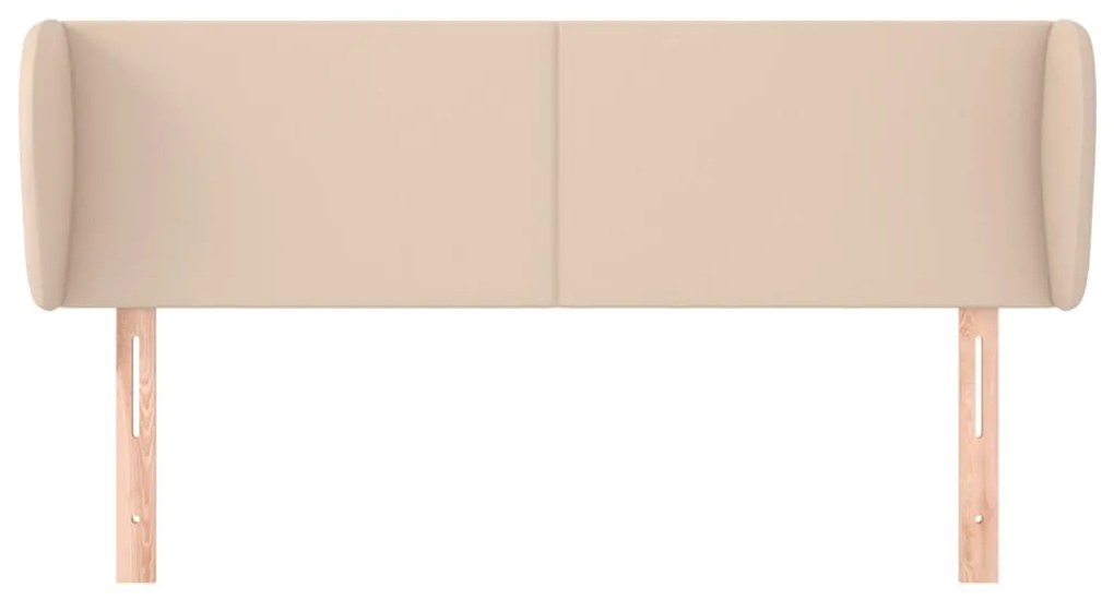 Cabeceira cama abas couro artificial 147x23x78/88 cm cappuccino
