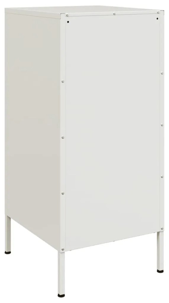 Aparadores 2 pcs 36x39x79 cm aço branco