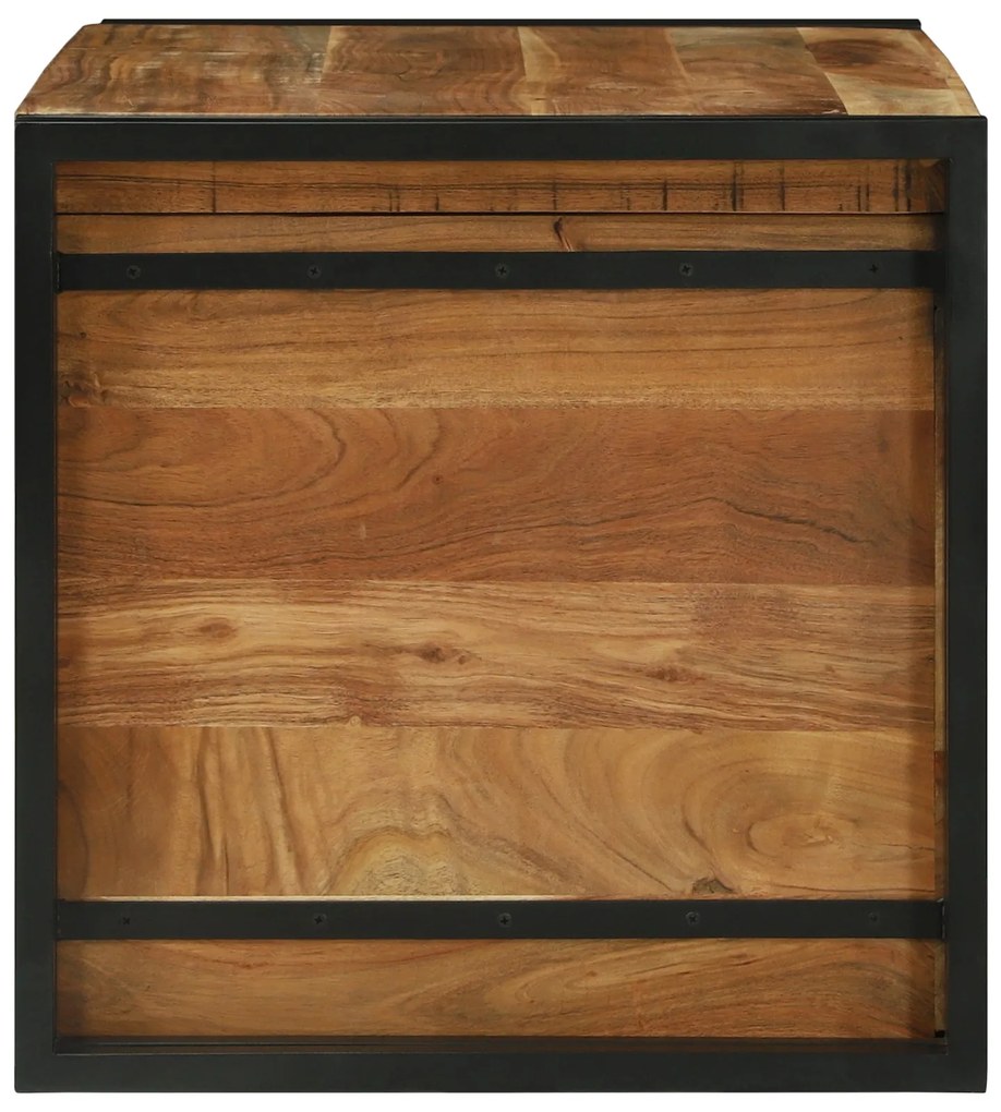 Caixa de Armazenamento 80x50x50 cm Madeira Maciça de Acácia