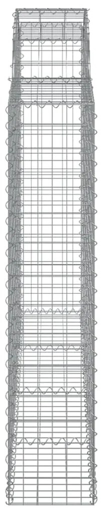 Cestos gabião arqueados 10 pcs 200x30x140/160 ferro galvanizado