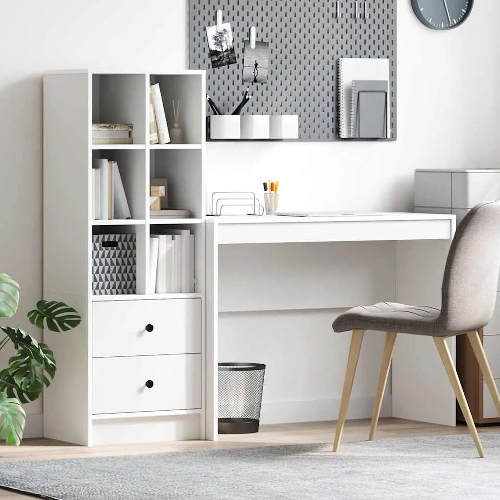 vidaXL Mesa com Armazenamento com gaveta 2 pcs Branco 100 x 40 x 76 cm