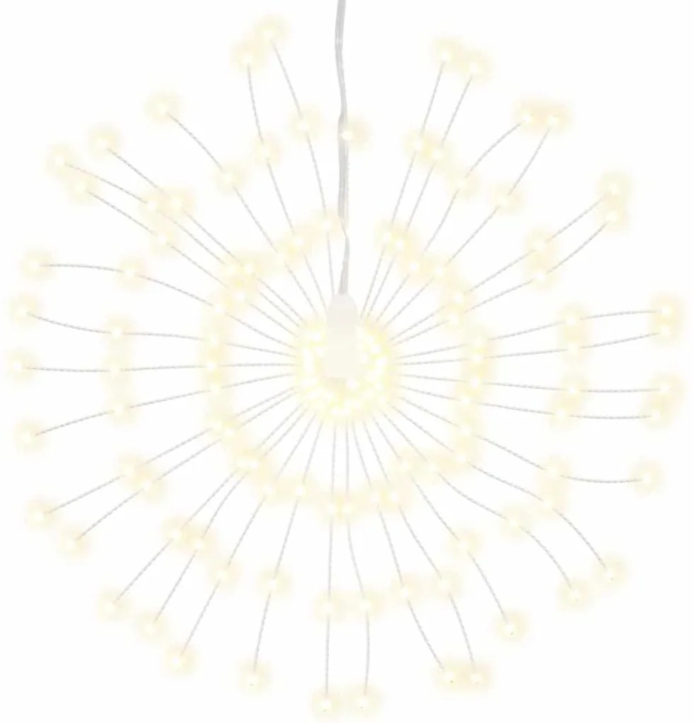 Iluminações estrelares Natal 140 LEDs 4 pcs 17 cm branco quente