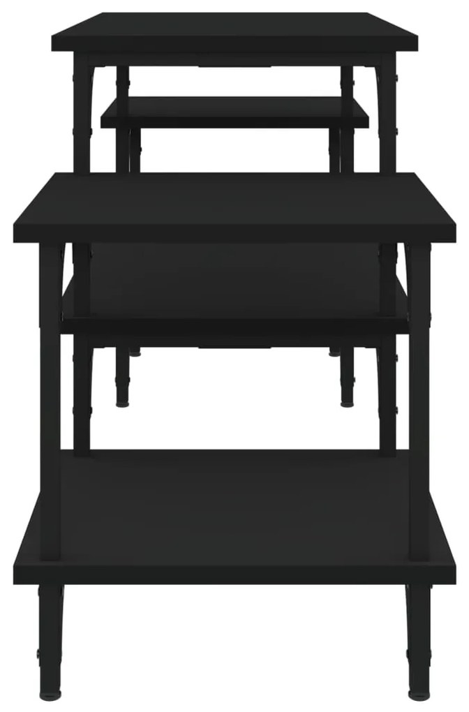 Móvel de TV 117x35x52 cm derivados de madeira preto