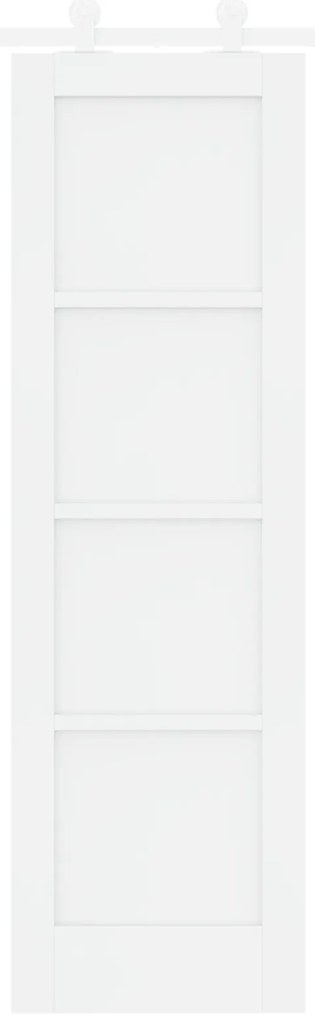 Porta Deslizante vidaXL com Conjunto de Ferragens Branca 61x198,5 cm M