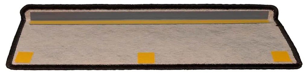 Tapetes escada adesivos aspeto sisal 15pcs 65x21x4 cm antracite