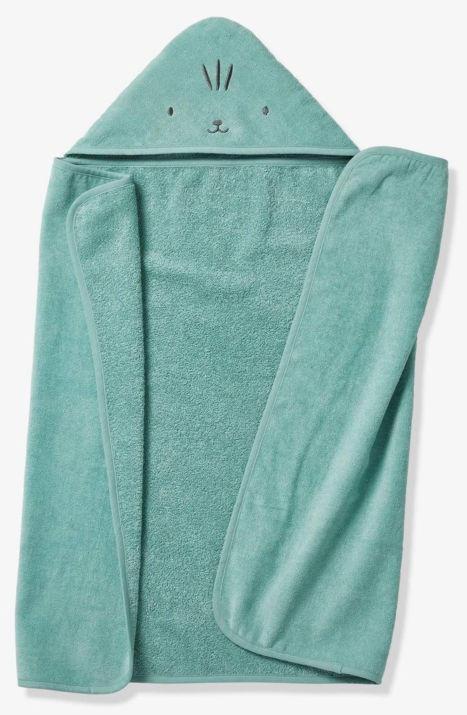 Capa de banho Basics, com algodão reciclado, para bebé verde