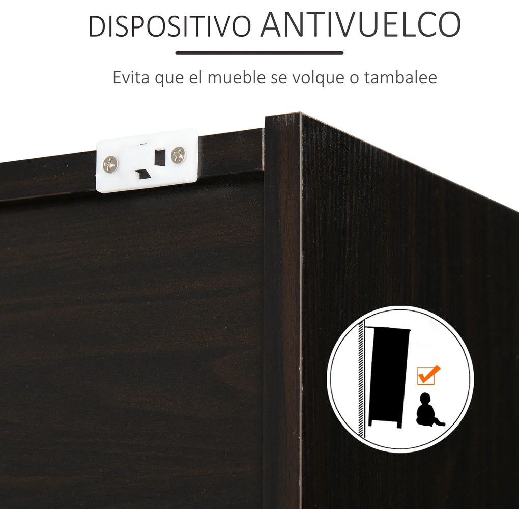 HOMCOM Estante para Livros de 5 Níveis com Prateleira Ajustável e Desenho Anti-Tombo Estante de Armazenamento para Sala de Estar Estúdio Escritório 63x29,5x176 cm Preto