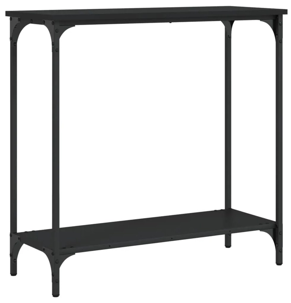 Mesa consola 75x30,5x75 cm derivados de madeira preto