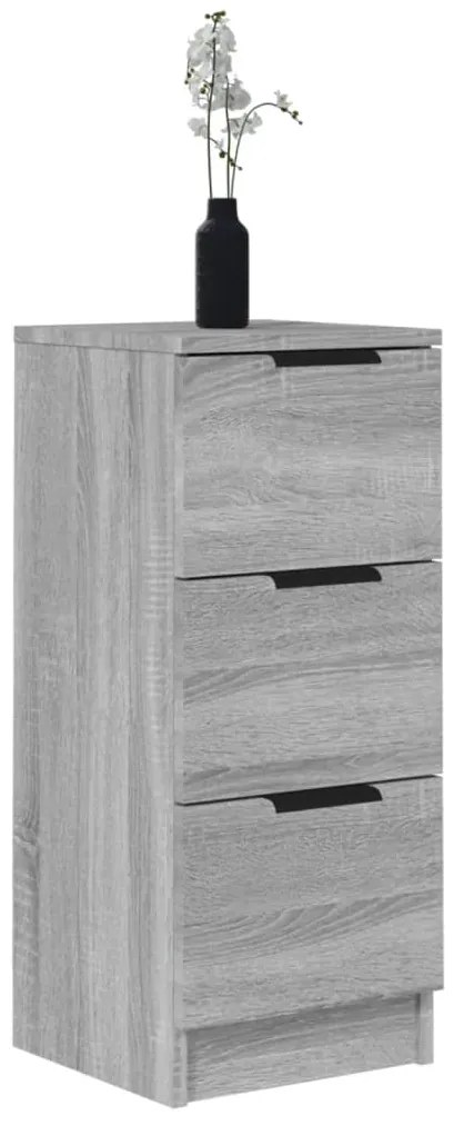 Aparadores 2 pcs 30x30x70 cm madeira processada sonoma cinza