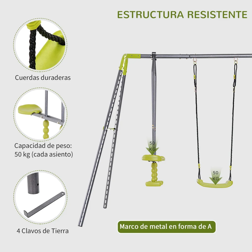 Homcom - Baloiço para crianças giratório 360