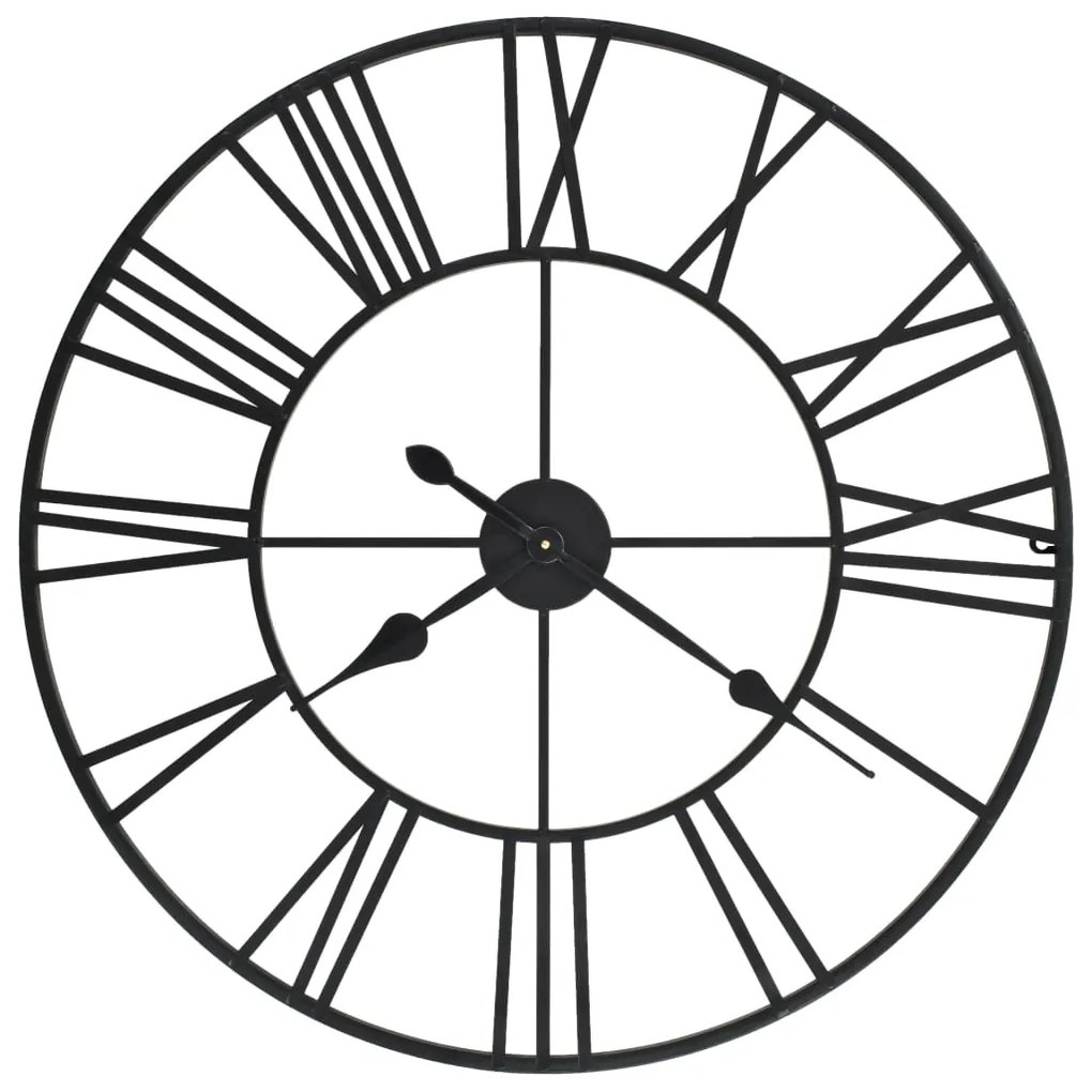 50644 vidaXL Relógio de parede com movimento quartzo metal 80 cm XXL