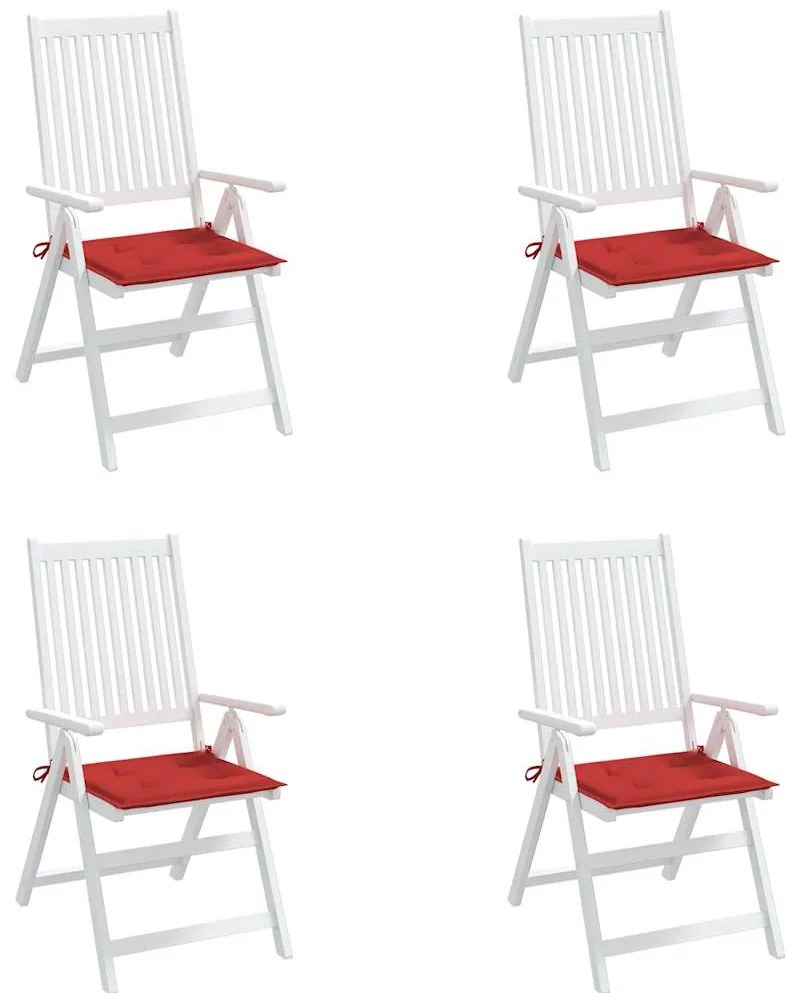 Almofadões p/ cadeiras jardim 4pcs 40x40x4 cm oxford vermelho