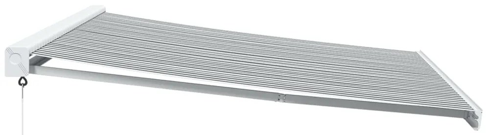 Toldo retrátil 4,5x3 m tecido e alumínio antracite e branco