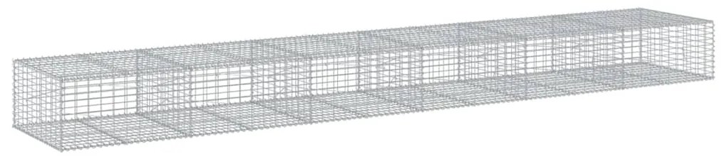 Cesto gabião com cobertura 600x100x50 cm ferro galvanizado