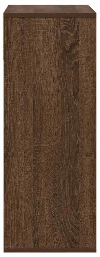 Estante carvalho castanho 66x31x80 cm derivados de madeira