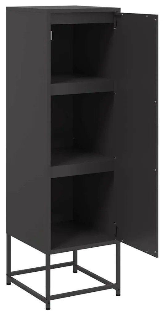 Aparador alto 36x39x123 cm aço preto